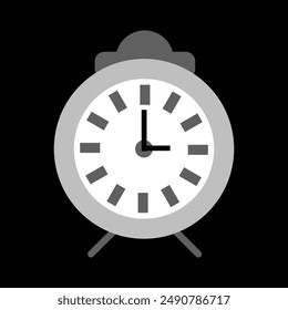 Ilustración simple del diseño del reloj de alarma