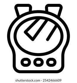 Simple alarm clock icon with its hands moving, representing the concept of time passing