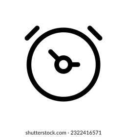 Icono de alarma simple. El icono puede utilizarse para sitios web, plantillas de impresión, plantillas de presentación, ilustraciones, etc