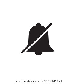 Simple alarm silent flat icon design vector
