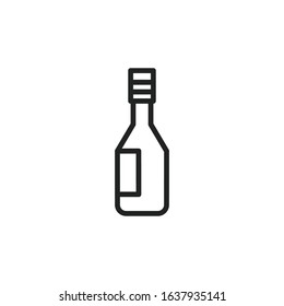 Simple alcohol icon. Stroke pictogram. Vector illustration isolated on a white background. Premium quality symbol. Vector sign for mobile app and web sites.