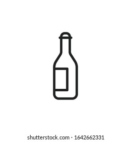 Simple alcohol icon. Stroke pictogram. Vector illustration isolated on a white background. Premium quality symbol. Vector sign for mobile app and web sites.