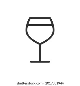 Icono simple de línea de alcohol. Símbolo premium con estilo de trazo. Diseño del icono del alcohol. Ilustración vectorial.