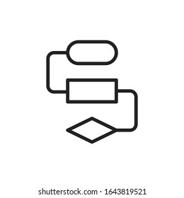 Simple algorithm line icon. Stroke pictogram. Vector illustration isolated on a white background. Premium quality symbol. Vector sign for mobile app and web sites.