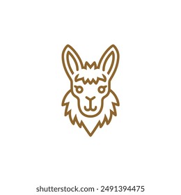 Diseño simple de la Plantilla de la Ilustración vectorial del logotipo de la moda de alpaca