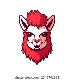 simple alpaca wild animal web app development agency logo vector illustration template design