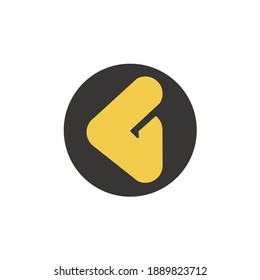 simple alphabet logo with circle