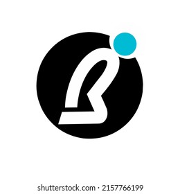 Logo del alfabeto simple sobre fondo blanco y negro