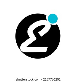 Simple alphabet logo on black and white background