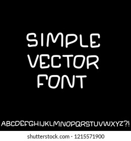 Simple alphabet. Modern font. Vector illustration.