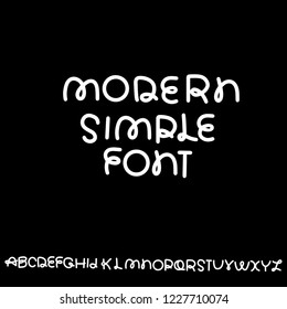 Simple alphabet. Modern font. Vector illustration.