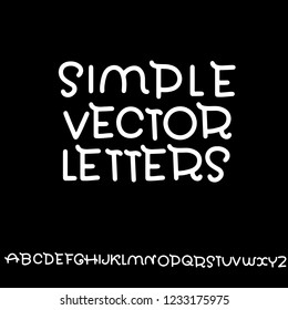 Simple alphabet. Modern font. Vector illustration.