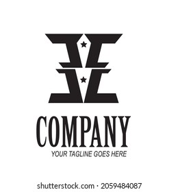 Einfaches Alphabet-Vektorsymbol. Einfaches Design für Vektorgrafik-Logo. Geeignet für alle Arten von Unternehmen.