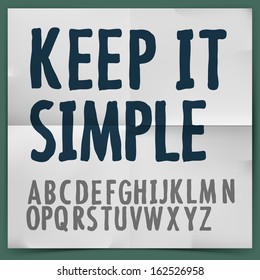 Simple alphabet, vector illustration. 