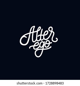 Simple Alter ego typography design vector