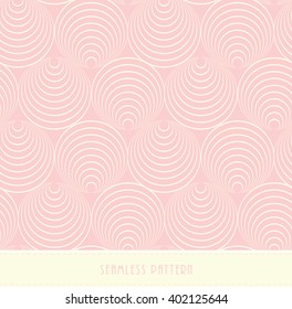 a simple alternate circles seamless pattern in pink and ivory