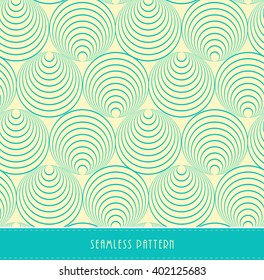 a simple alternate circles seamless pattern in blue and ivory