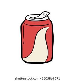 Simple Aluminium Can. Soda can Doodle Illustration