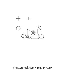 simple ambulance icon design template