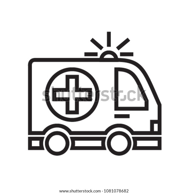 Simple\
Ambulance Icon For Healthy, Medicine, Hospital. Related Vector\
Lines Icon. With 100px x 100px Perfect Pixel\
