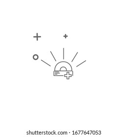 diseño simple de plantilla de lámpara de ambulancia