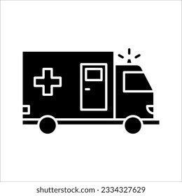 Simple ambulance line icon. Vector sign for mobile app and web sites. vector illustration on white background