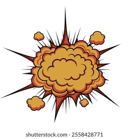 Simple American Comics book style explosion effect background