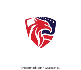 Simple American Eagle Logo Design Modern Template Inspiration Vector.