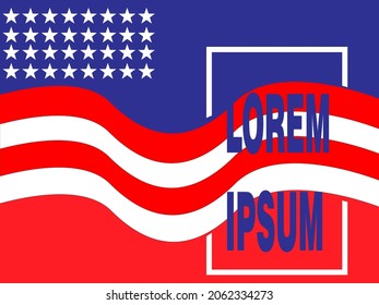 simple american flag abstract background, for banners and others
