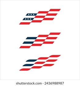 A simple American flag suitable for icons and logos