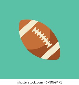 simple american football ball game vector cartoon isolated. Sport in america flat design style