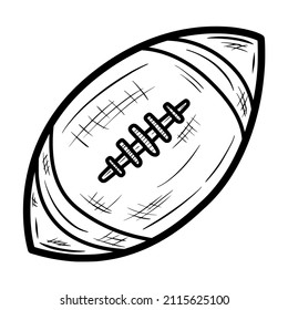 simple american football basic ball sport outline illustration logo vector icon