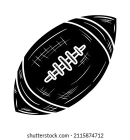 simple american football basic ball sport solid filled glyph illustration logo vector icon