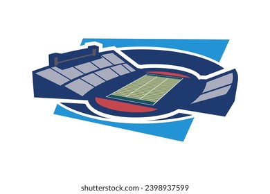 Simple American football stadium icon, Sport icon, flat, football stadium vector icon. vector illustration.