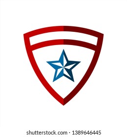 simple american shield logo design template