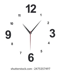 Simple analog clock. vector illustration