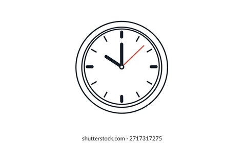 Icono de reloj de pared analógico simple con manecillas y marcadores negros que muestran exactamente las diez en un fondo circular blanco limpio.