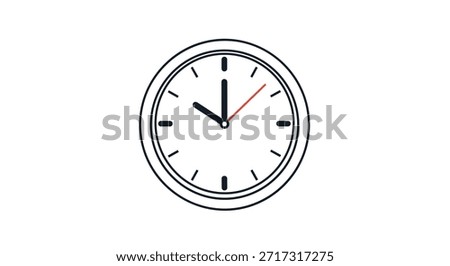 Simple analog wall clock icon with black hands and markers showing exactly ten o clock on a clean white circular face background.