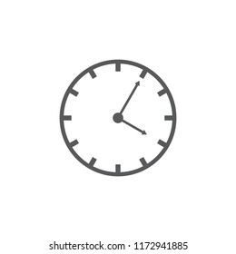 simple analog watch symbol vector
