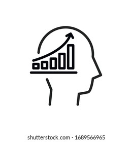 Simple analysis line icon. Stroke pictogram. Vector illustration isolated on a white background. Premium quality symbol. Vector sign for mobile app and web sites.