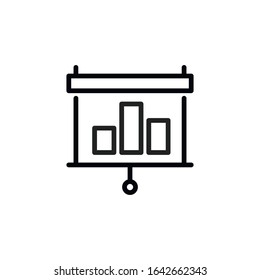 Simple analytics line icon. Stroke pictogram. Vector illustration isolated on a white background. Premium quality symbol. Vector sign for mobile app and web sites.
