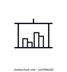 Simple analytics line icon. Stroke pictogram. Vector illustration isolated on a white background. Premium quality symbol. Vector sign for mobile app and web sites.