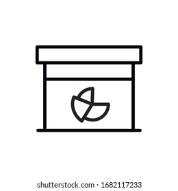 Simple analytics line icon. Stroke pictogram. Vector illustration isolated on a white background. Premium quality symbol. Vector sign for mobile app and web sites.