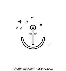 simple anchor icon design template