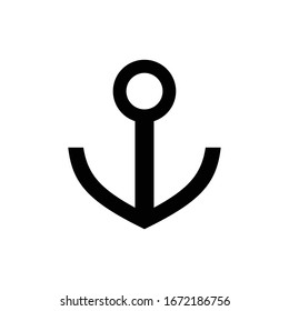 simple Anchor Icon or logo design vector