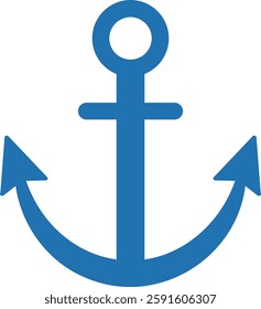 Simple Anchor Icon, Marine Material, Vector Marine material