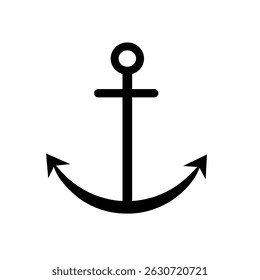 Simple anchor icon Marine Vector Illustration