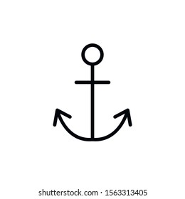 Simple anchor line icon. Stroke pictogram. Vector illustration isolated on a white background. Premium quality symbol. Vector sign for mobile app and web sites.