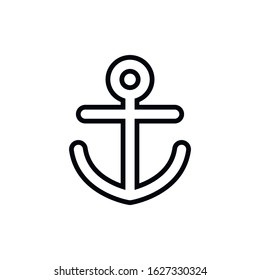 Simple anchor line icon. Stroke pictogram. Vector illustration isolated on a white background. Premium quality symbol. Vector sign for mobile app and web sites.