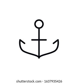 Simple anchor line icon. Stroke pictogram. Vector illustration isolated on a white background. Premium quality symbol. Vector sign for mobile app and web sites.